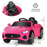 Pink Licensed Maserati Electric Vehicle with Remote Control