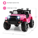 12V Electric Vehicle Car with Remote Control, Toddlers Battery Powered Toy with 2 Speeds, Spring Suspension INFANS