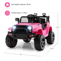 12V Electric Vehicle Car with Remote Control, Toddlers Battery Powered Toy with 2 Speeds, Spring Suspension INFANS