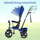 INFANS Kids Tricycle, 4 in 1 Stroll Trike with Adjustable Push Handle, Suitable for 10 Months to 5 Years