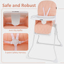 INFANS Baby High Chair, Quick Folding Portable Highchair for Babies and Toddlers with Adjustable Footrest Removable Dishwasher Tray PU Seat