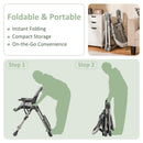 INFANS Baby High Chair, Convertible Quick Folding Portable Highchair for Babies with Wheels Removable Tray