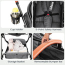 INFANS 2 in 1 Baby Stroller, Convertible Stroller, Foldable High Landscape Shock Absorption with Reversible Seat