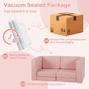 INFANS Modular Kids Play Couch, 8 PCS Toddler Creative Sectional Fort Building Sofa