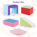 INFANS Climbing Toys for Toddlers, 7 Piece Indoor Baby Foam Blocks Soft Play Set with PU Leather
