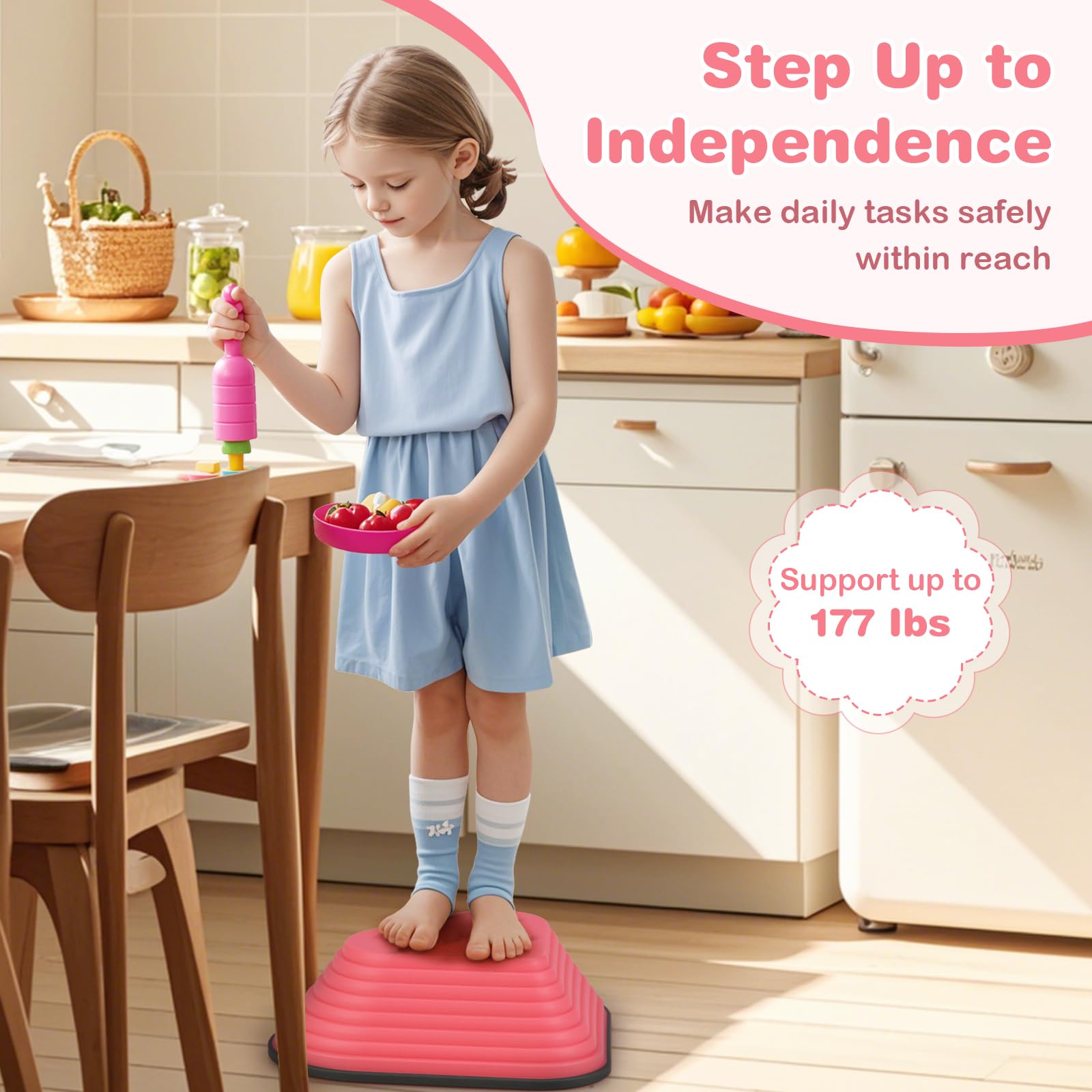 INFANS Balance Stepping Stones for Kids, 6, 11pcs Non-Slip Plastic Balance Stones, Indoor Outdoor Coordination Balance Blocks