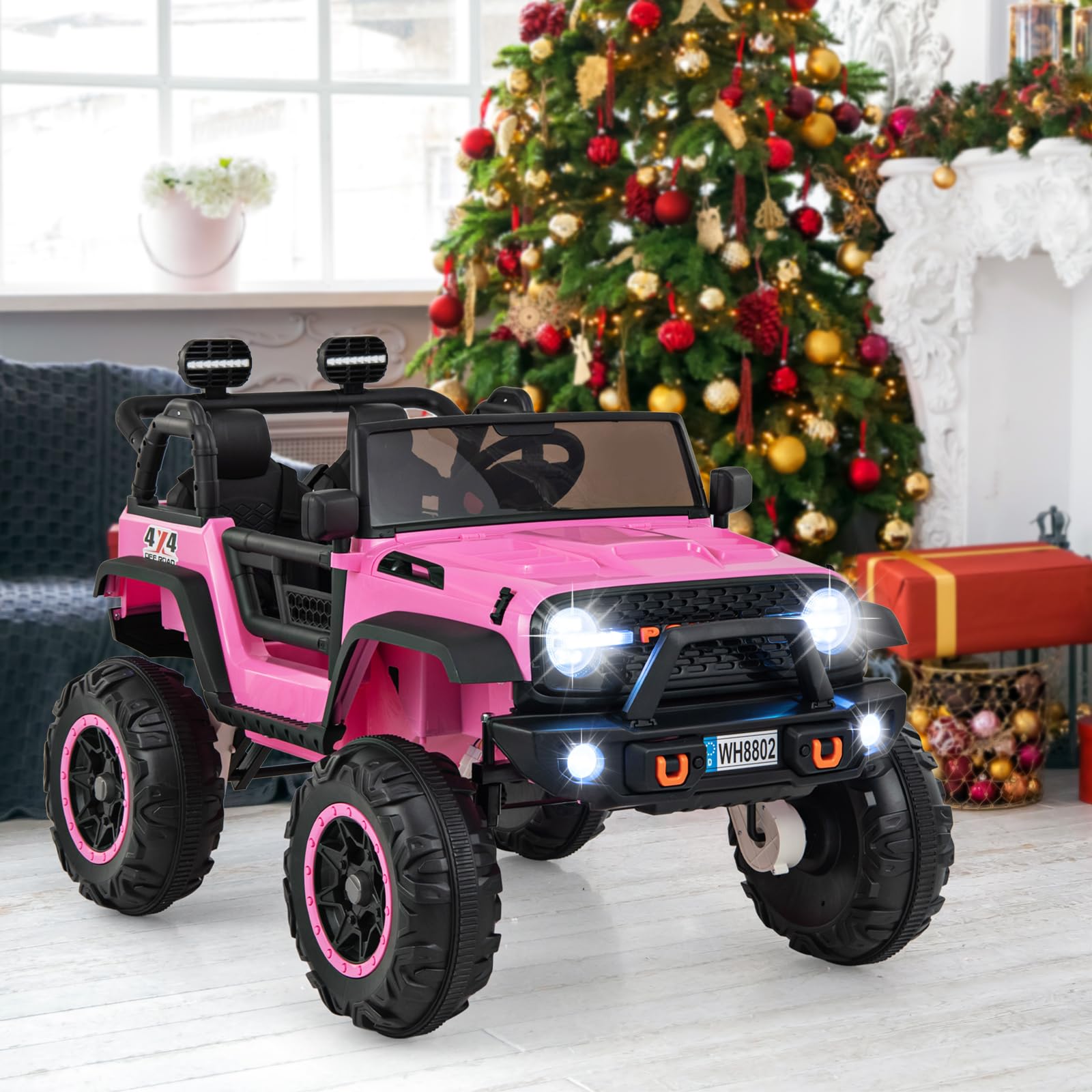 INFANS 24V 2 Seater Ride on Car for Kids, 2WD/4WD Battery Powered with Remote Control, 20" Wide Seat Electric Jeep Toys