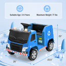 INFANS Ride on Car, 6V Recycling Garbage Truck Electric Vehicle with Music, Horn, Warning Lights