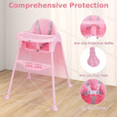 INFANS 4 in 1 Baby High Chair, Convertible Highchair for Babies and Toddlers, Infant Feeding Highchairs with Removable Tray Adjustable Footrest