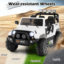 INFANS 2 Seater Ride on Truck, 12V Battery Powered Electric Vehicle for Kids with Remote Control, Power Display, LED Lights