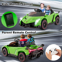 INFANS 2 Seater Kids Ride on Car, 12V 4WD Licensed Lamborghini Veneno Powered Electric Vehicle with Rocking Mode, Remote Control