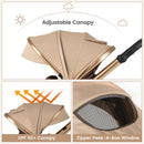 INFANS 2 in 1 Baby Stroller, Folding Newborn Pram Convertible Stroller High Landscape Shock Absorption