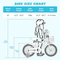 INFANS Kids Bike, 12 14 16 18 Inch Toddlers Bike with Removable Training Wheels, Children's Bicycle