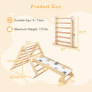 INFANS Pikler Triangle Set 7 in 1 Climbing Toys for Toddlers Foldable Baby Wood Montessori Jungle Gym