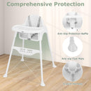 INFANS 4 in 1 Baby High Chair, Convertible Highchair for Babies and Toddlers, Infant Feeding Highchairs with Removable Tray Adjustable Footrest