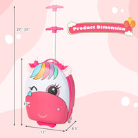 INFANS Kids Luggage, 16’’ Carry On Rolling Suitcase for Girls Boys with 2 Flashing Spinner Wheels INFANS