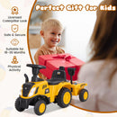 INFANS Licensed Caterpillar Ride on Tractor, Foot to Floor Sliding Truck with Detachable Trailer, Toy Walker for Kids Age 1.5-3