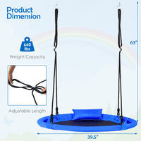 INFANS 660lbs 40 Inch Saucer Tree Swing, Round Flying Swing Seat for Kids, Outdoor Round Platform Swing