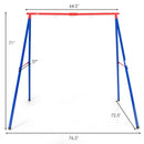 550lbs Heavy Duty Metal Swing Frame | Extra Large A-Frame Swing Stand for Kids and Adult Outdoor Backyard Playground INFANS