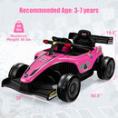 INFANS Kids Ride on Car, 12V F1 Racing Electric Vehicle for Toddlers with Control Remote