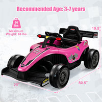 INFANS Kids Ride on Car, 12V F1 Racing Electric Vehicle for Toddlers with Control Remote