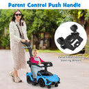 INFANS 3 in 1 Ride on Push Car, Licensed Lamborghini Baby Stroller Sliding Walking Car with Push Handle