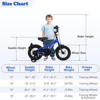 Kids Bike 12 14 16 18 Inch Toddlers Bike for Boys Girls Age 3-8 Years
