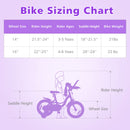 INFANS Kids Bike for Girls, 14 16 Inch Children's Bicycle with Removable Training Wheels and Doll Seat