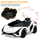 INFANS 12V Licensed Lamborghini Sian Kids Ride on Car with Parent Remote Control, Electric Toy Roadster Carbon Fiber Textured