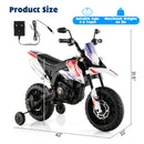 INFANS Kids Motorcycle 12V, Electric Ride-on Motorbike for Toddlers with Training Wheels