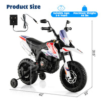 INFANS Kids Motorcycle 12V, Electric Ride-on Motorbike for Toddlers with Training Wheels
