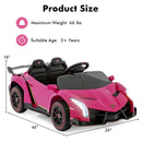 INFANS 2 Seater Kids Ride on Car, 12V 4WD Licensed Lamborghini Veneno Powered Electric Vehicle with Rocking Mode, Remote Control