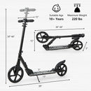 INFANS Kick Scooter for Adults Teens, Big Wheels Foldable Scooter  Ages 10+ Kids Youth