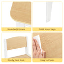 INFANS Kids Table and Chair Set, Toddler Art Craft Play Wood Activity Desk with 2 Chairs 4 Storage Canvas Bins Paper Roll