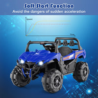 INFANS 12V Ride on Car UTV, Battery Powered Off-Road Kids Electric Vehicles with Remote Control, Music, Horn, MP3, Lights