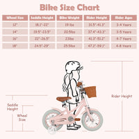 OLAKIDS Kids Bike, 12 14 16 18 Inch Toddlers Bike with Removable Training Wheels, Children's Bicycle for Girls Boys Age 3-8