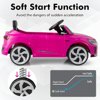 INFANS Licensed Audi SQ8 Ride on Car, Battery Powered Electric Vehicle for with Remote Control, Adjustable Music, LED Lights