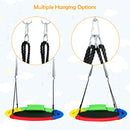 INFANS 660lbs 40 Inch Saucer Tree Swing, Round Flying Swing Seat for Kids, Outdoor Round Platform Swing