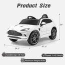 INFANS Kids Ride on Car, 12V Electric Vehicle Licensed Aston Martin DBX with Remote Control
