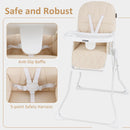 INFANS Baby High Chair, Quick Folding Portable Highchair for Babies and Toddlers with Adjustable Footrest Removable Dishwasher Tray PU Seat