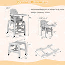 INFANS 5 in 1 Baby High Chair, Convertible Toddler Table Chair Set, Rocking Chair, Multi-Function Seat with Lockable Universal Wheels