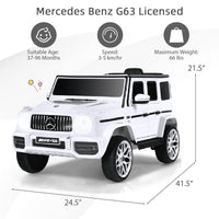 INFANS Licensed Mercedes Benz G63 Kids Ride on Car, 12V Electric Vehicle, Battery Powered for Children Boy Girl