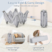 INFANS Foldable Baby Playpen with Mat, Large Baby Play Yard for Infant with 50 Ocean Balls, Fence Toddler Activity Center