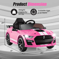 Licensed Ford Mustang GT500 Ride on Car for Kids by INFANS, Battery Powered Electric Vehicle with Remote Control, 37-96 months