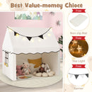 INFANS Kids Play Tent with Washable Mat Star Light Windows, Anti-Trip Large Playhouse Toys, Indoor Outdoor Princess Tents Castle