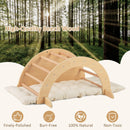 INFANS 6 in 1 Montessori Wooden Arch Climber Rocker with Cushion