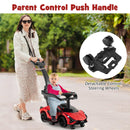 INFANS 3 in 1 Ride on Push Car, Licensed Lamborghini Baby Stroller Sliding Walking Car with Push Handle