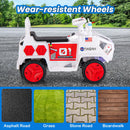INFANS Ride on Car, 6V Electric Toy for Kids with Radar, Rocket, MP3, USB, Horn, 4-Wheeler Battery Powered Quad Gift for Toddlers