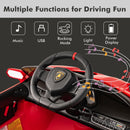INFANS 2 Seater Kids Ride on Car, 12V 4WD Licensed Lamborghini Veneno Powered Electric Vehicle with Rocking Mode, Remote Control
