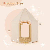 INFANS Kids Play Tent with Washable Mat, Anti-Trip Large Playhouse Toys with 2 Doors